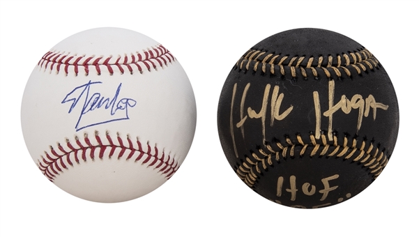 Lot of (2) American Icons Single Signed Baseballs: Hulk Hogan & Stan Lee (PSA/DNA & JSA)